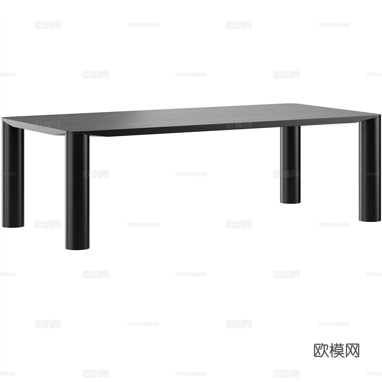 Midj 现代餐桌 北欧餐桌 原木餐桌 极简餐桌 长方形餐桌3d模型