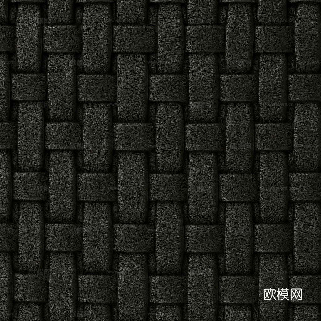 深色编织皮皮革