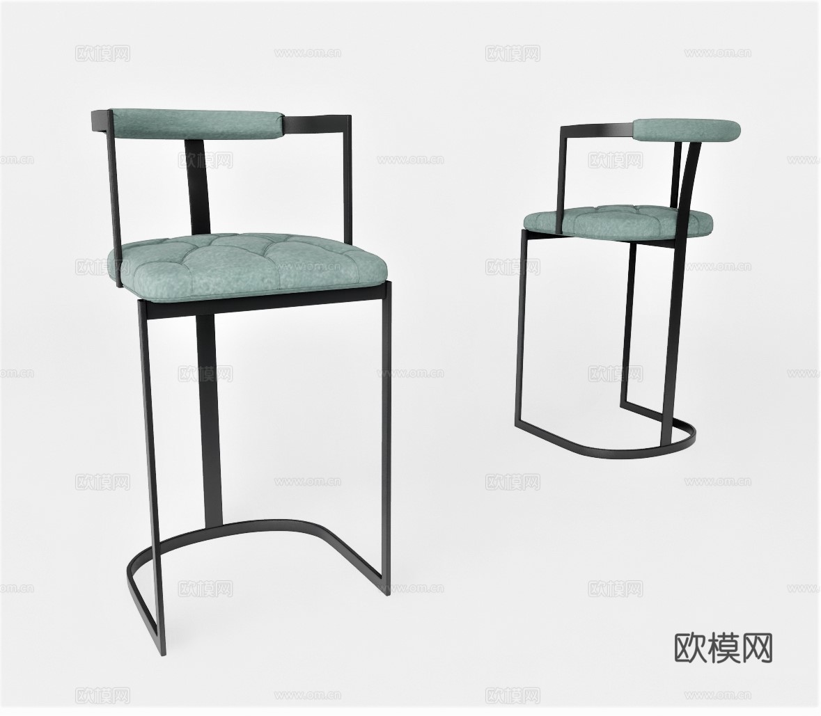 现代吧椅su模型下载