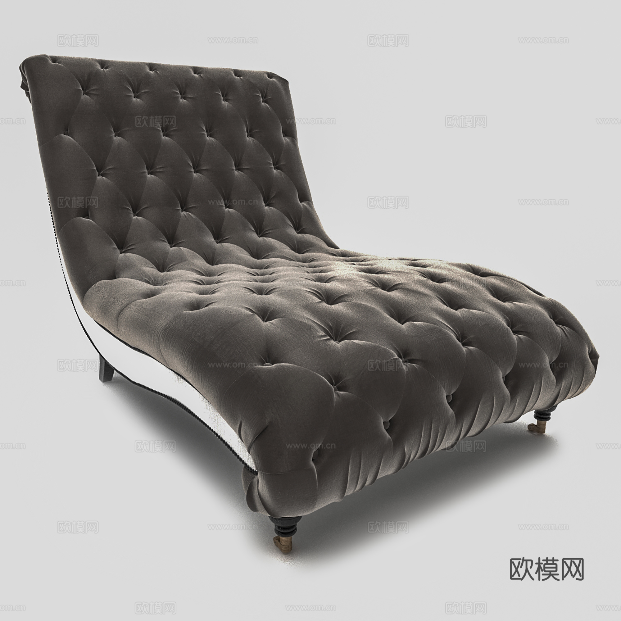 现代躺椅 布艺躺椅 室内躺椅3d模型