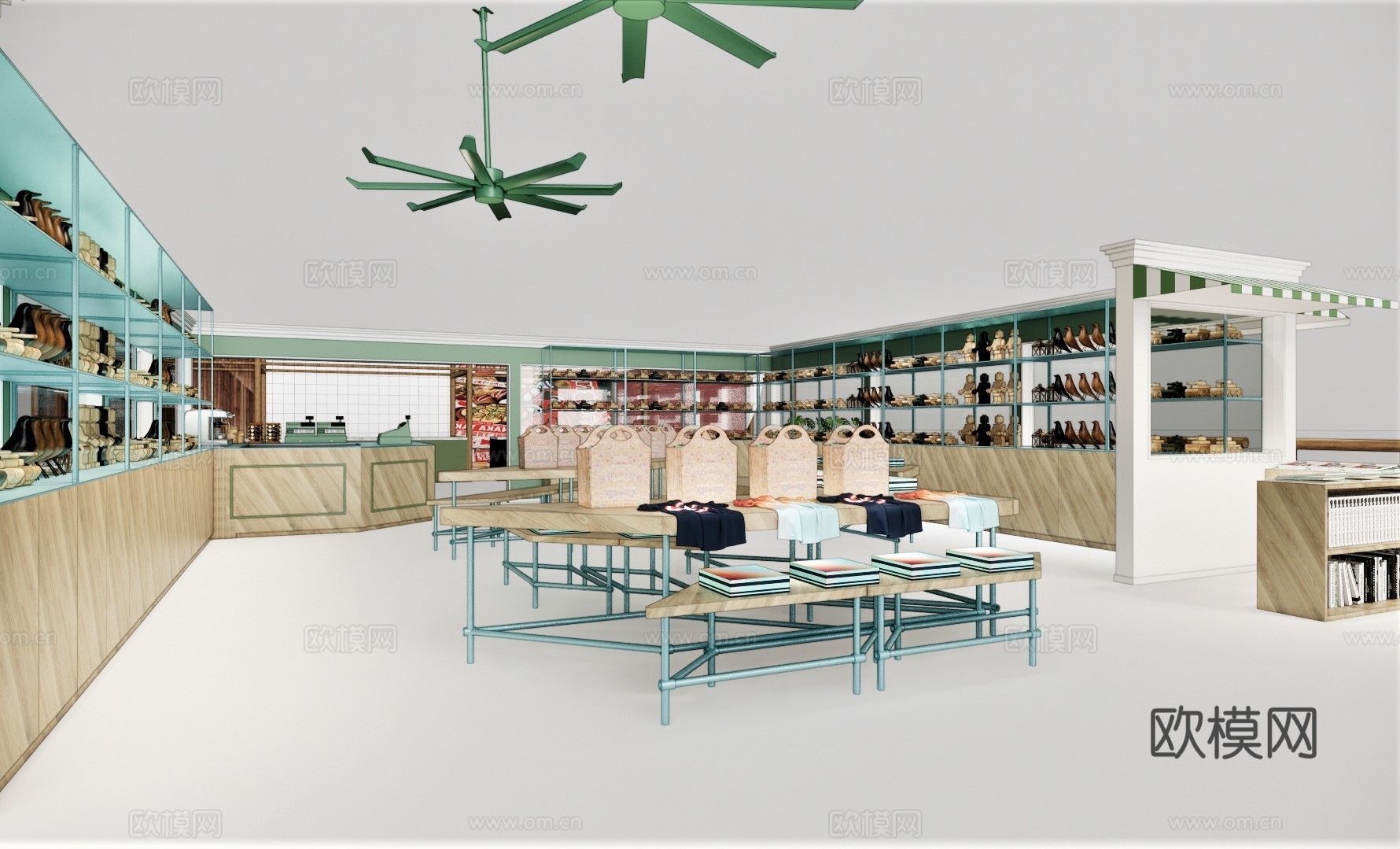 现代书店su模型下载