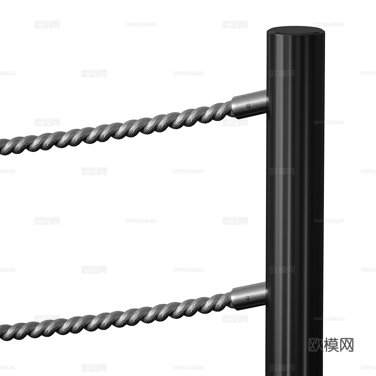现代绳索 绳索围栏构造器3d模型