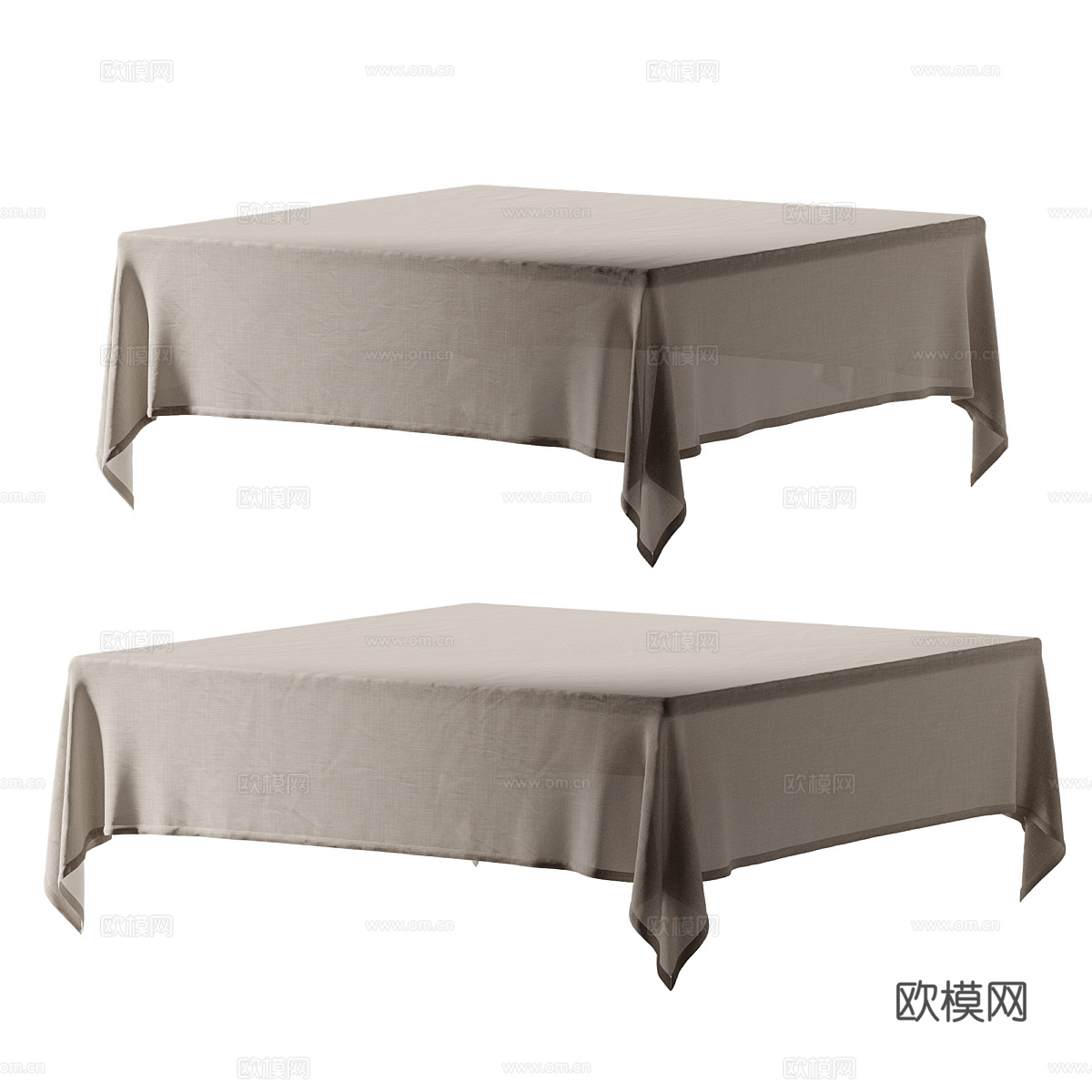 方形桌布3d模型