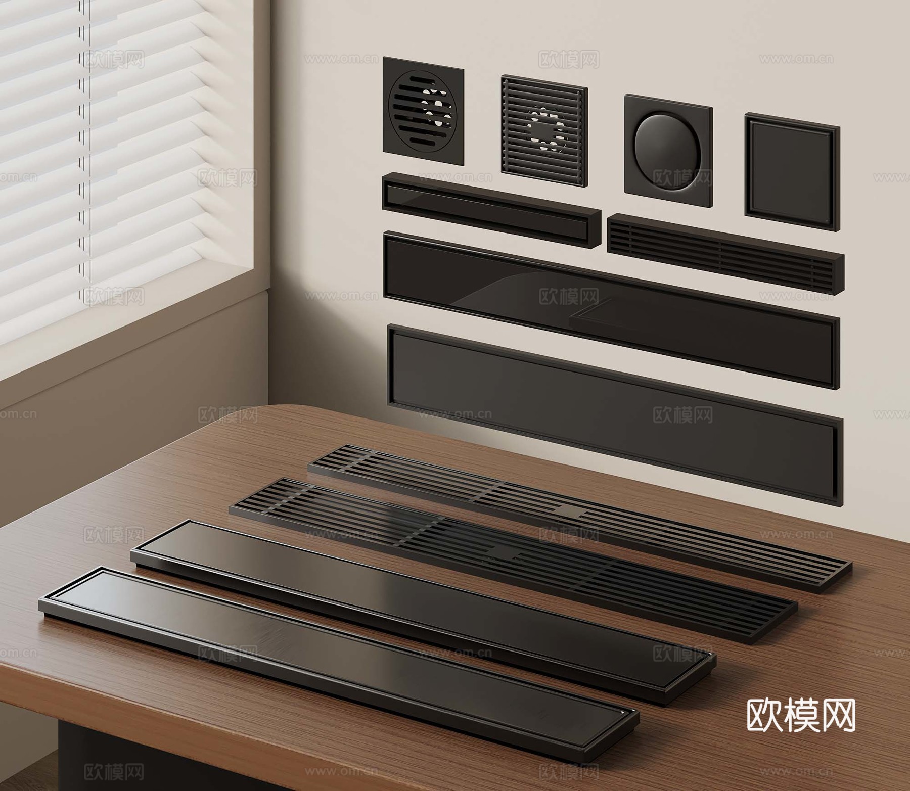 14地漏 无缝地漏3d模型
