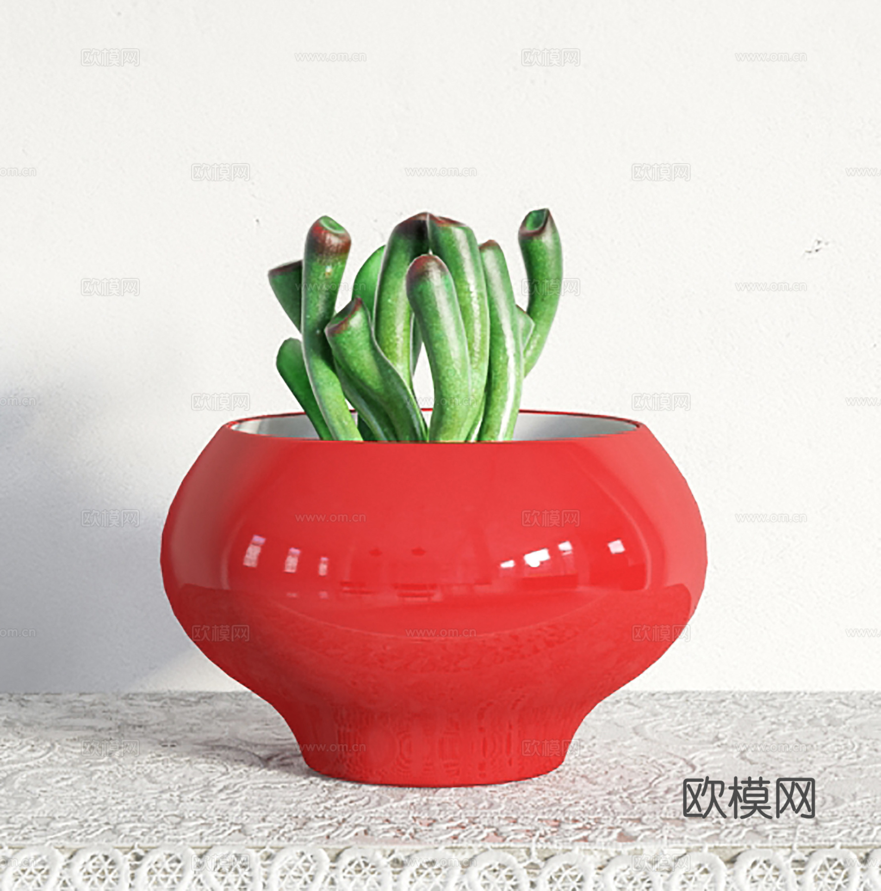 现代盆景  绿植盆栽3d模型