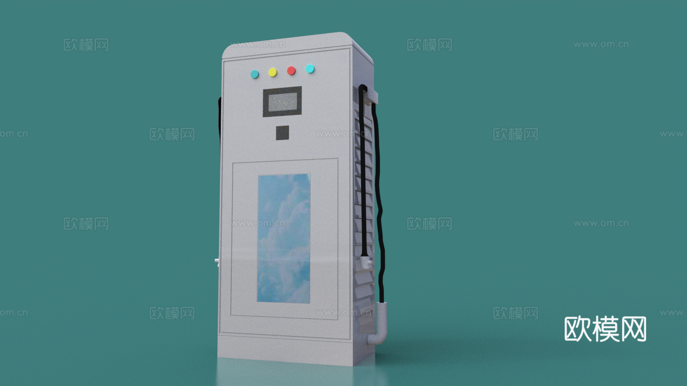 现代新能源充电桩su模型下载