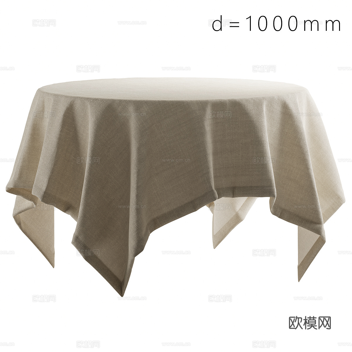 圆形桌布3d模型