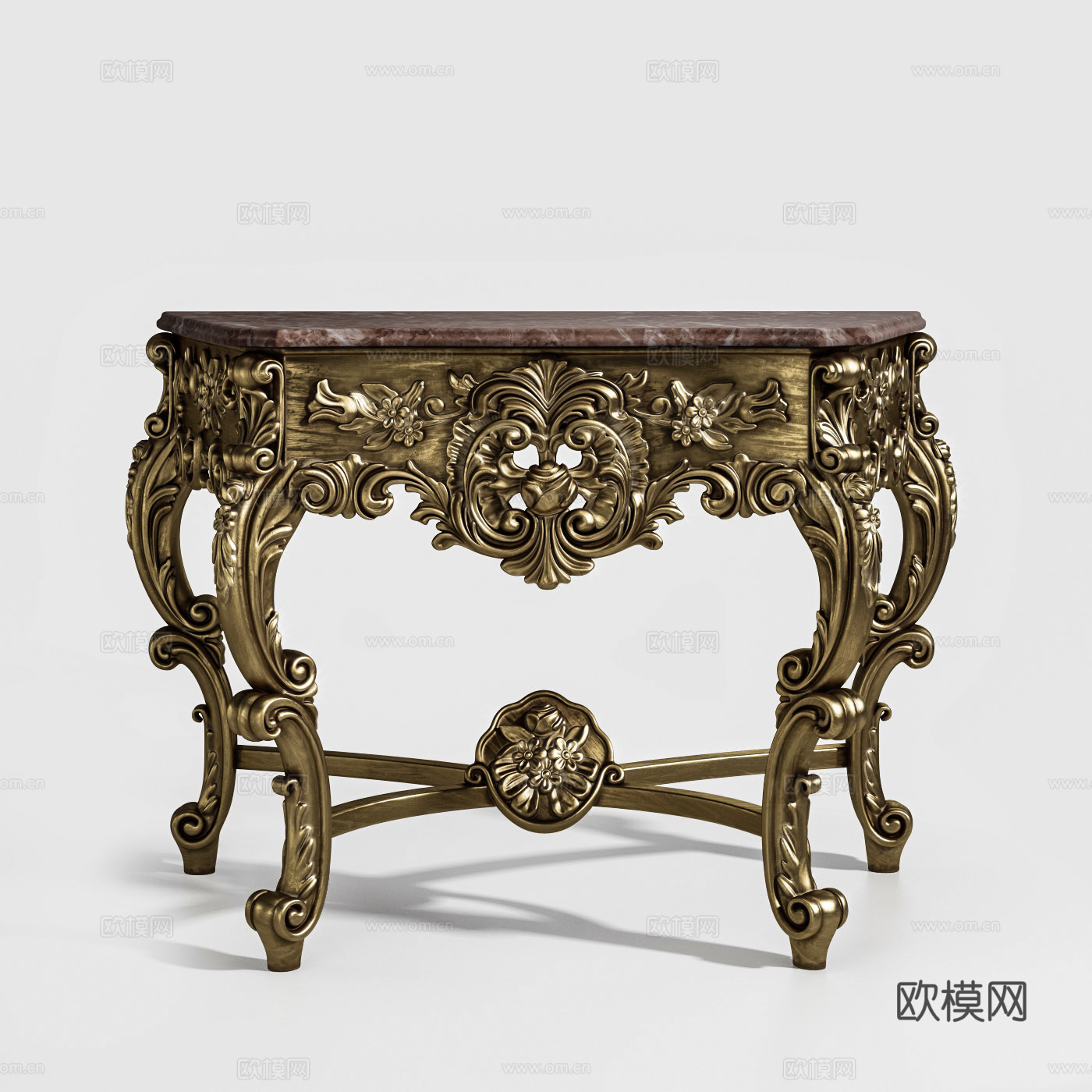欧式桌几 雕花桌几 边几角几3d模型