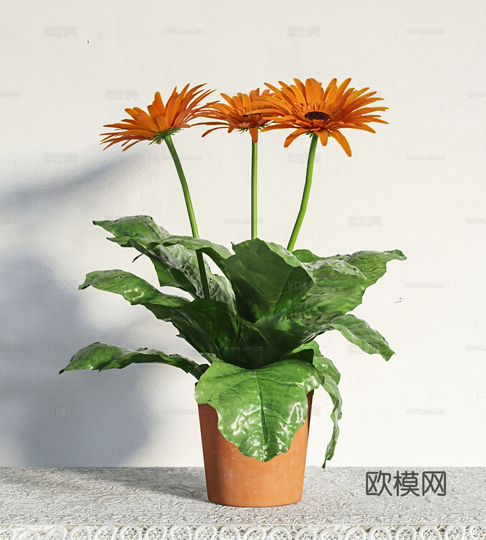 现代盆景  绿植盆栽3d模型