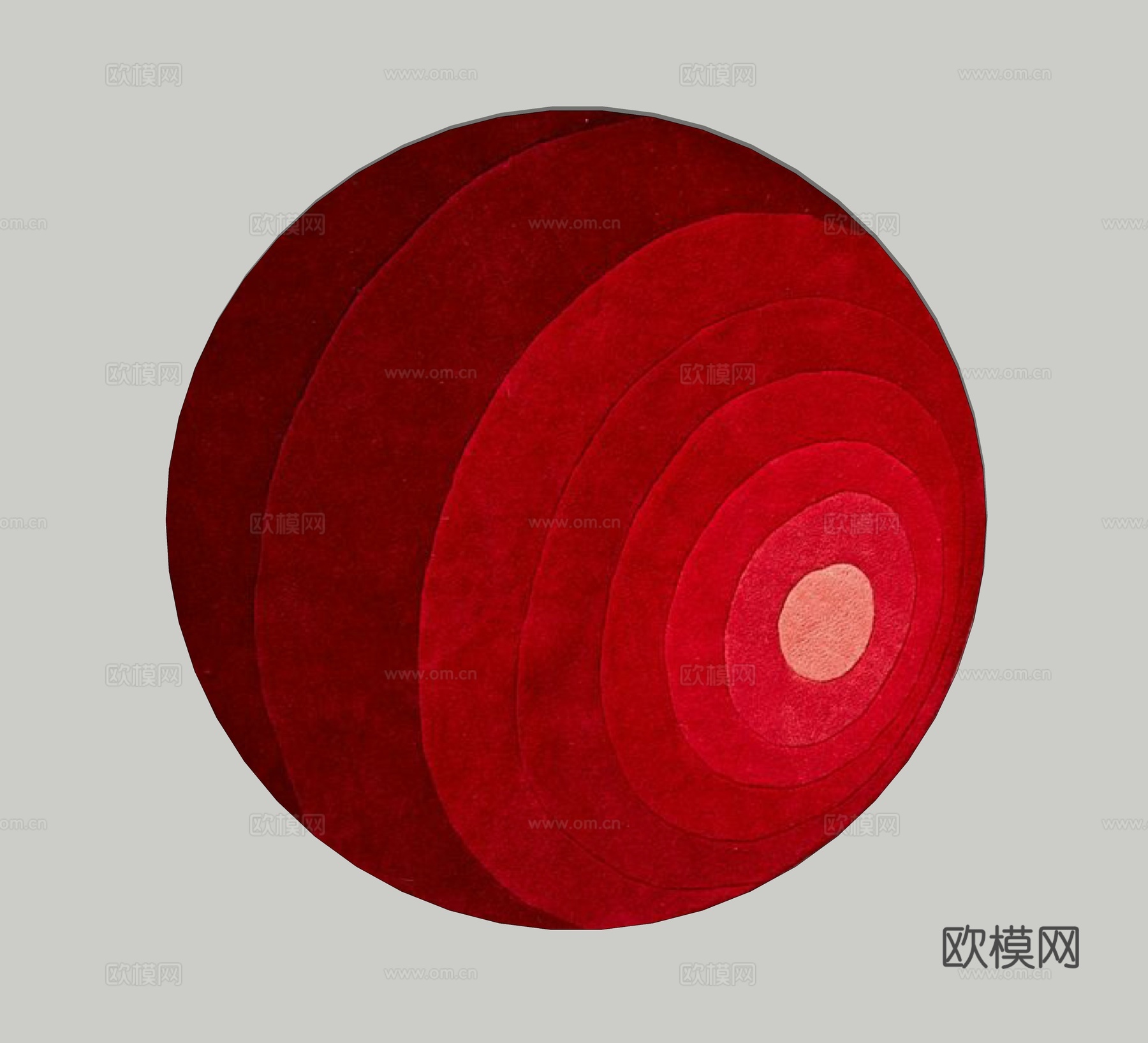 现代圆形艺术地毯su模型下载