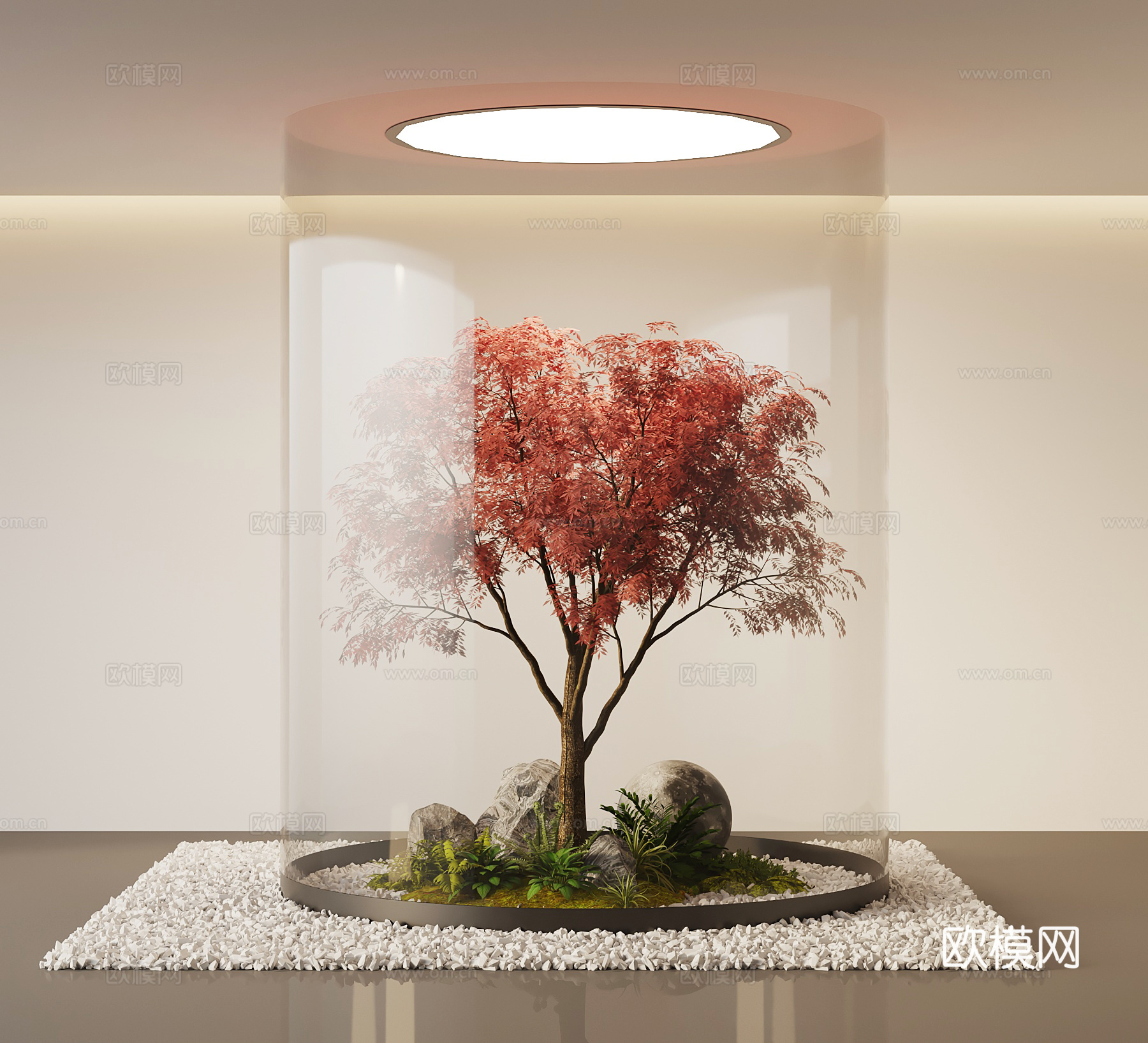 09现代室内景观 景观造景3d模型