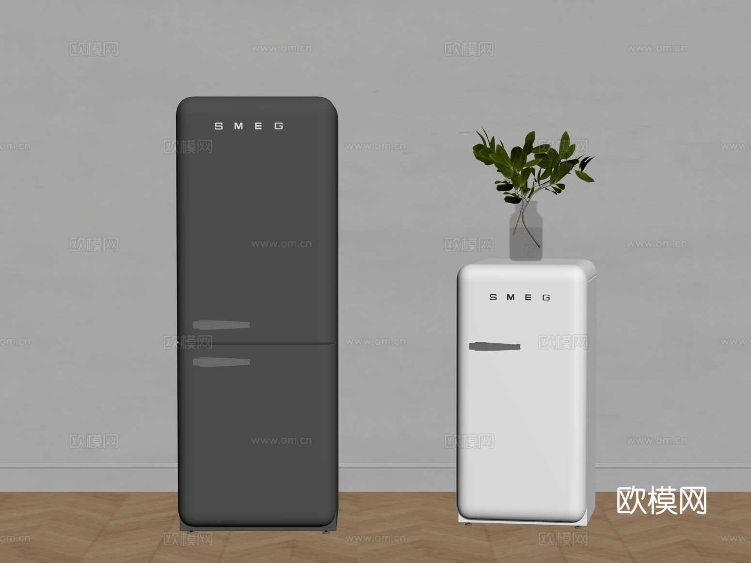02现代冰箱 冰箱su模型