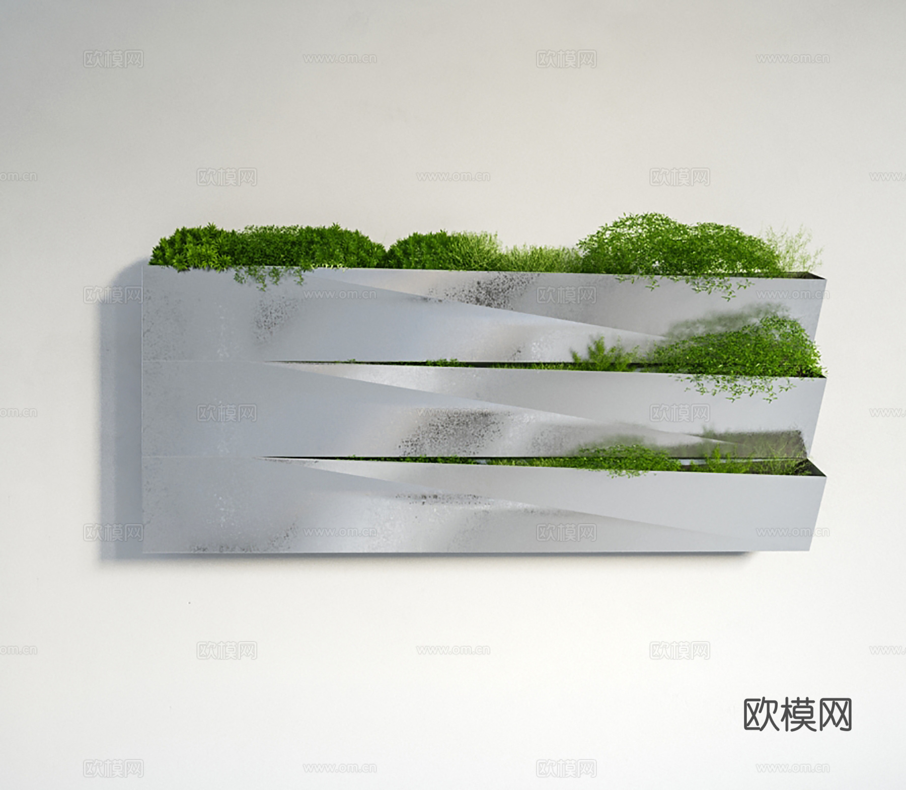 现代盆景  绿植盆栽3d模型