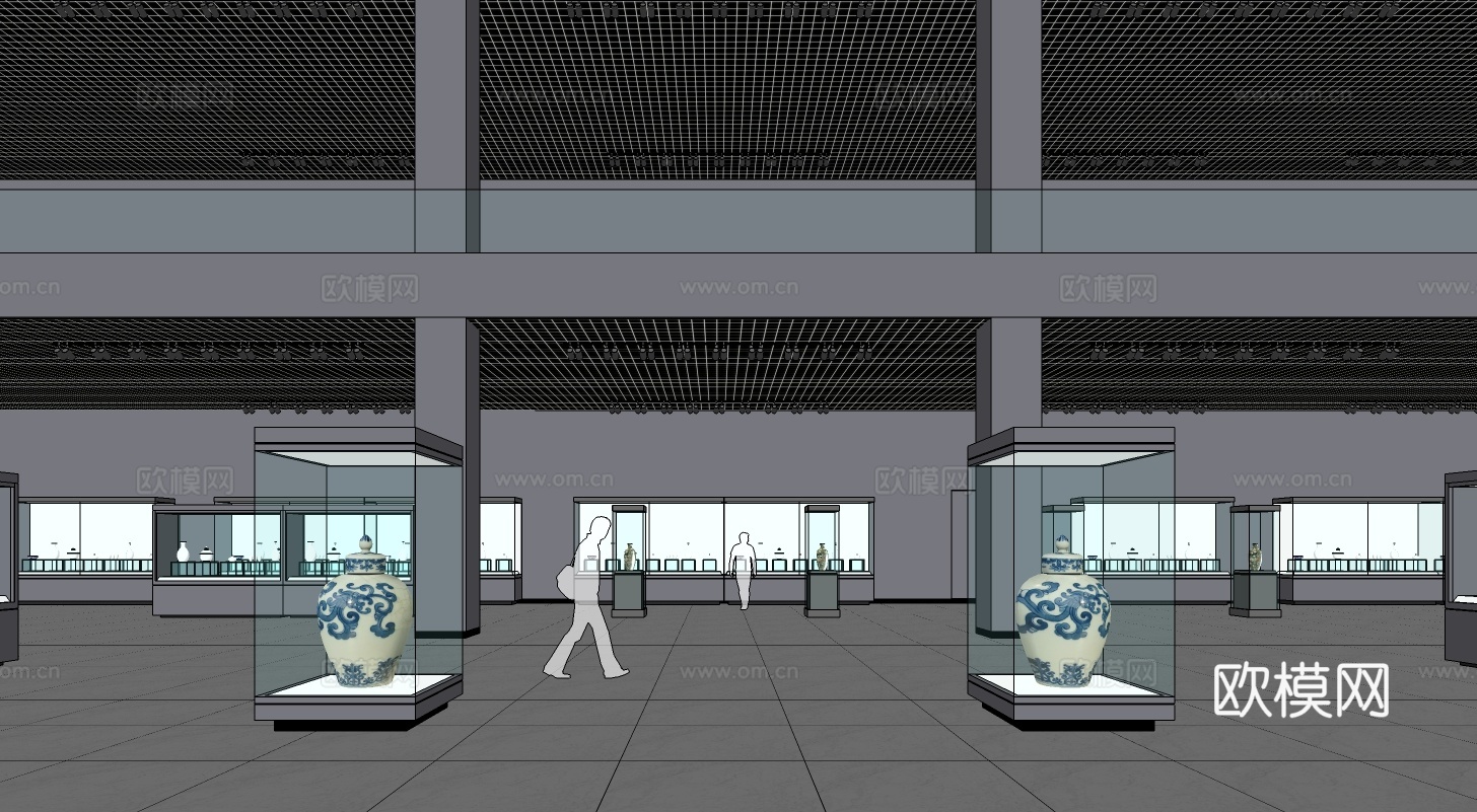现代博物馆su模型下载下载（渲染图1）