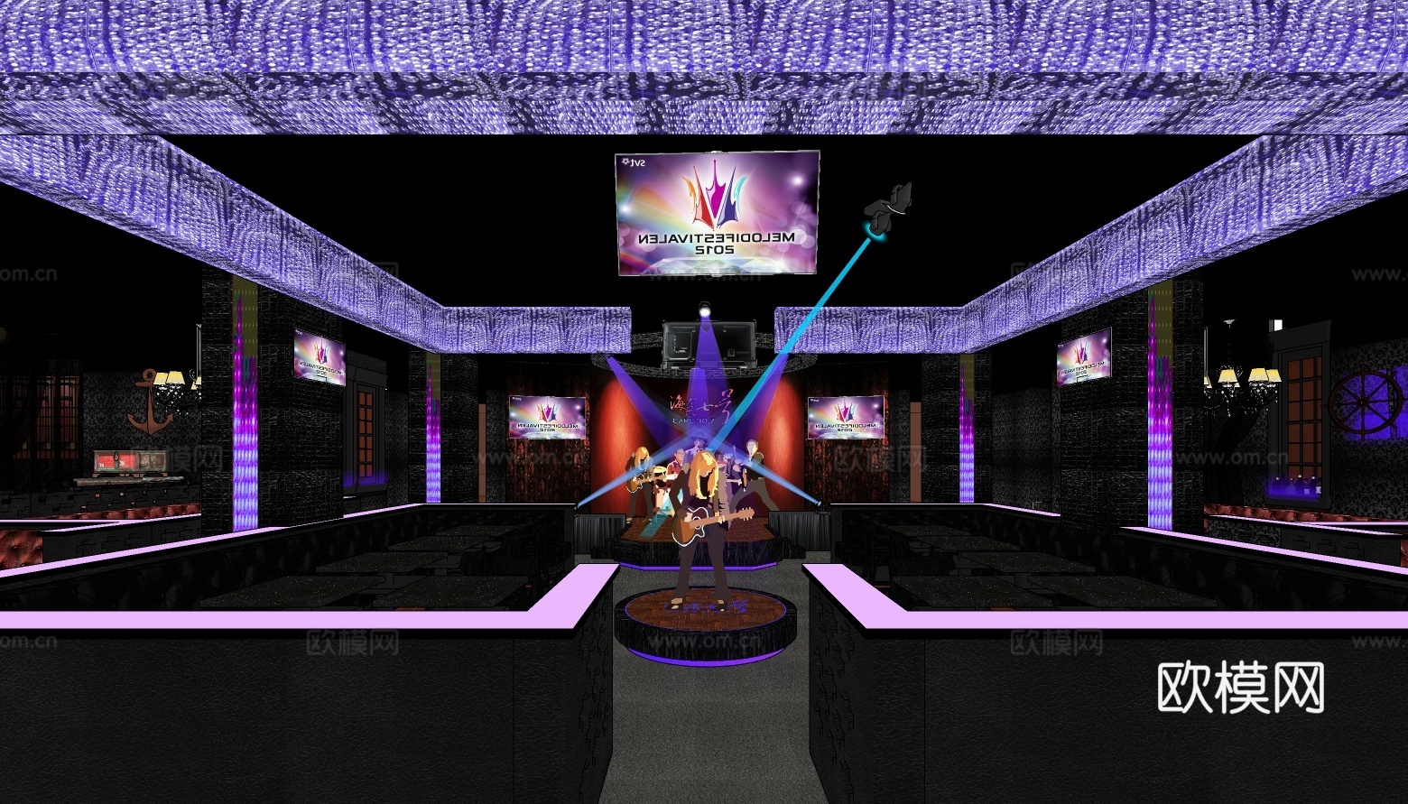 欧式酒吧su模型下载下载（渲染图1）