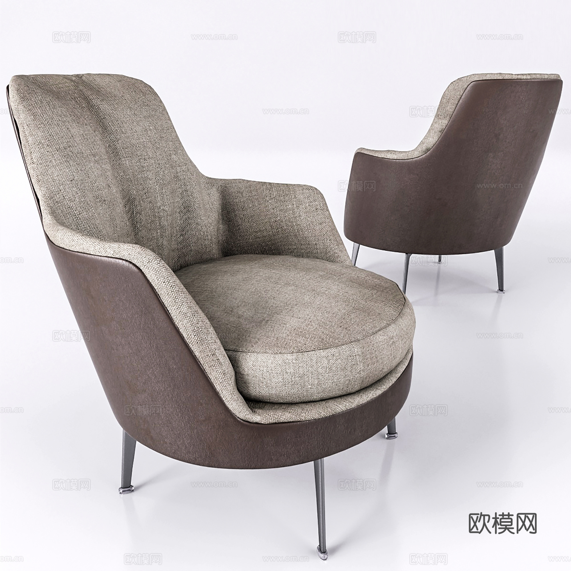现代休闲椅 布椅 书椅 单椅3d模型