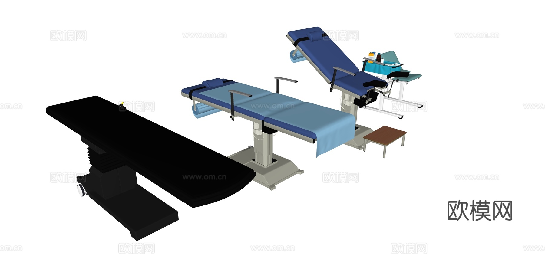 现代护理床su模型下载