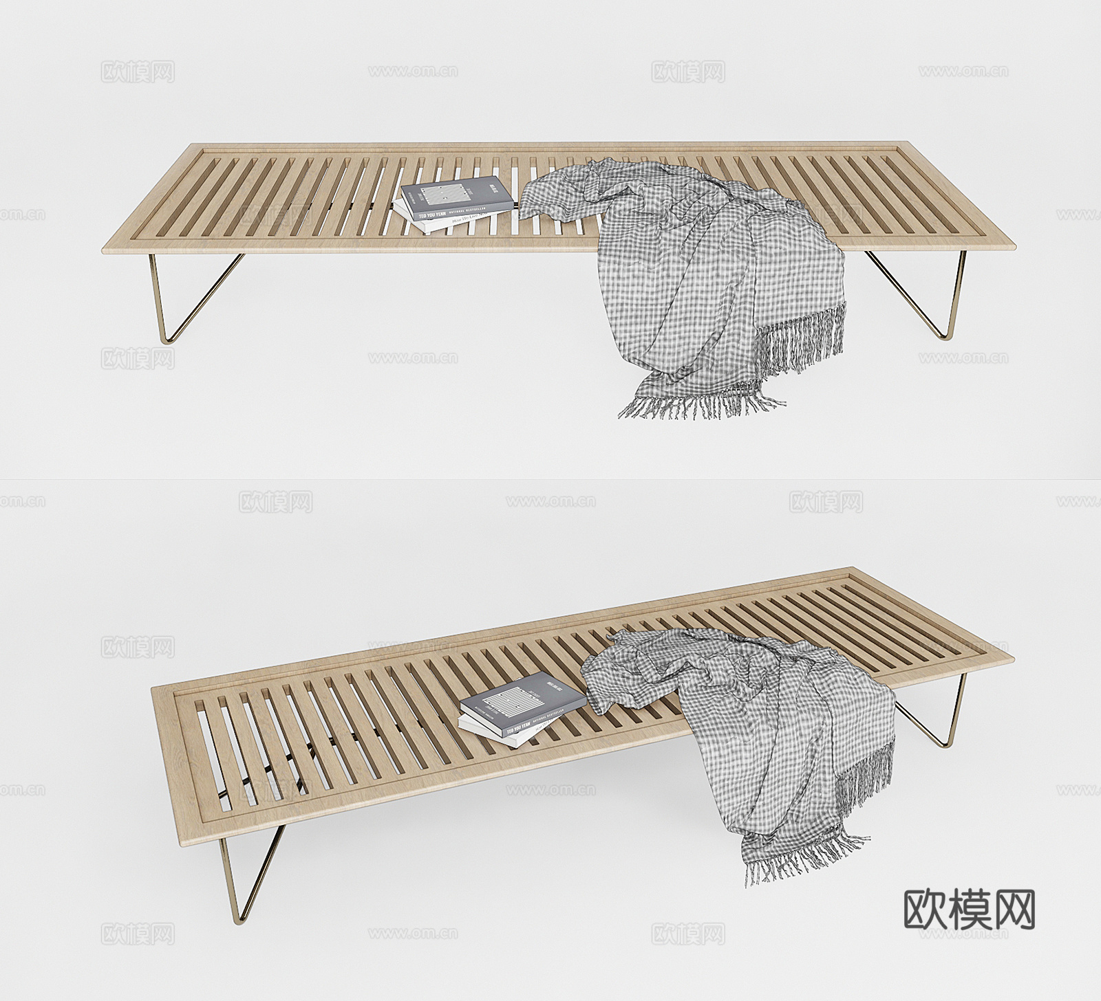 现代长凳su模型下载