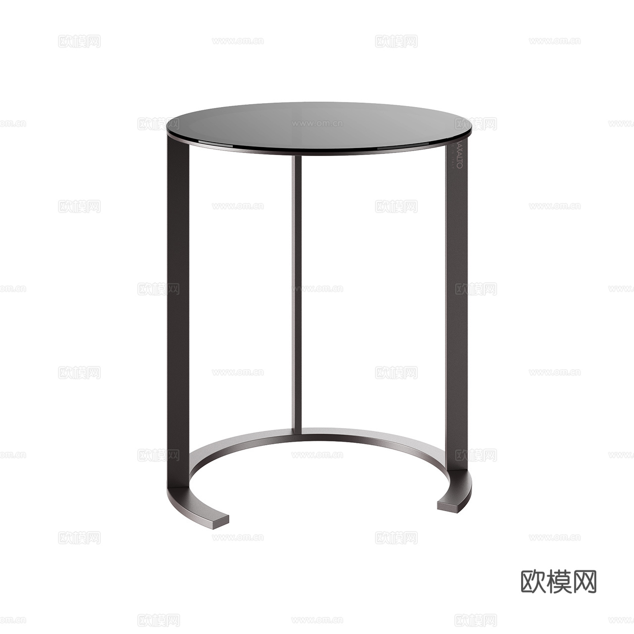 Maxalto 现代边几 极简边几 玻璃边几 圆形边几3d模型
