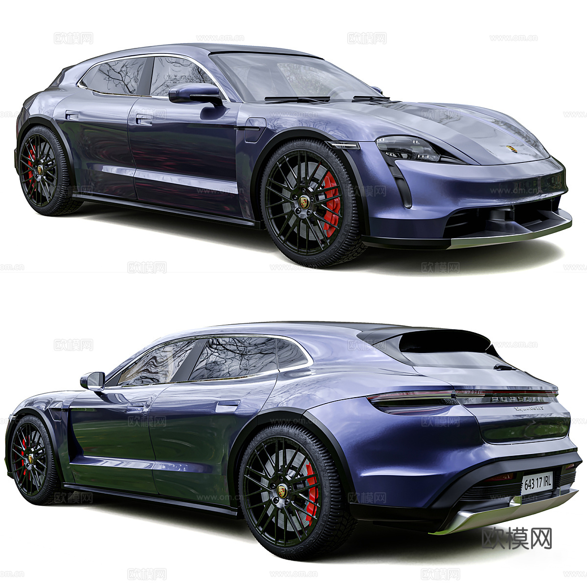 保时捷 Taycan Turbo 轿跑3d模型
