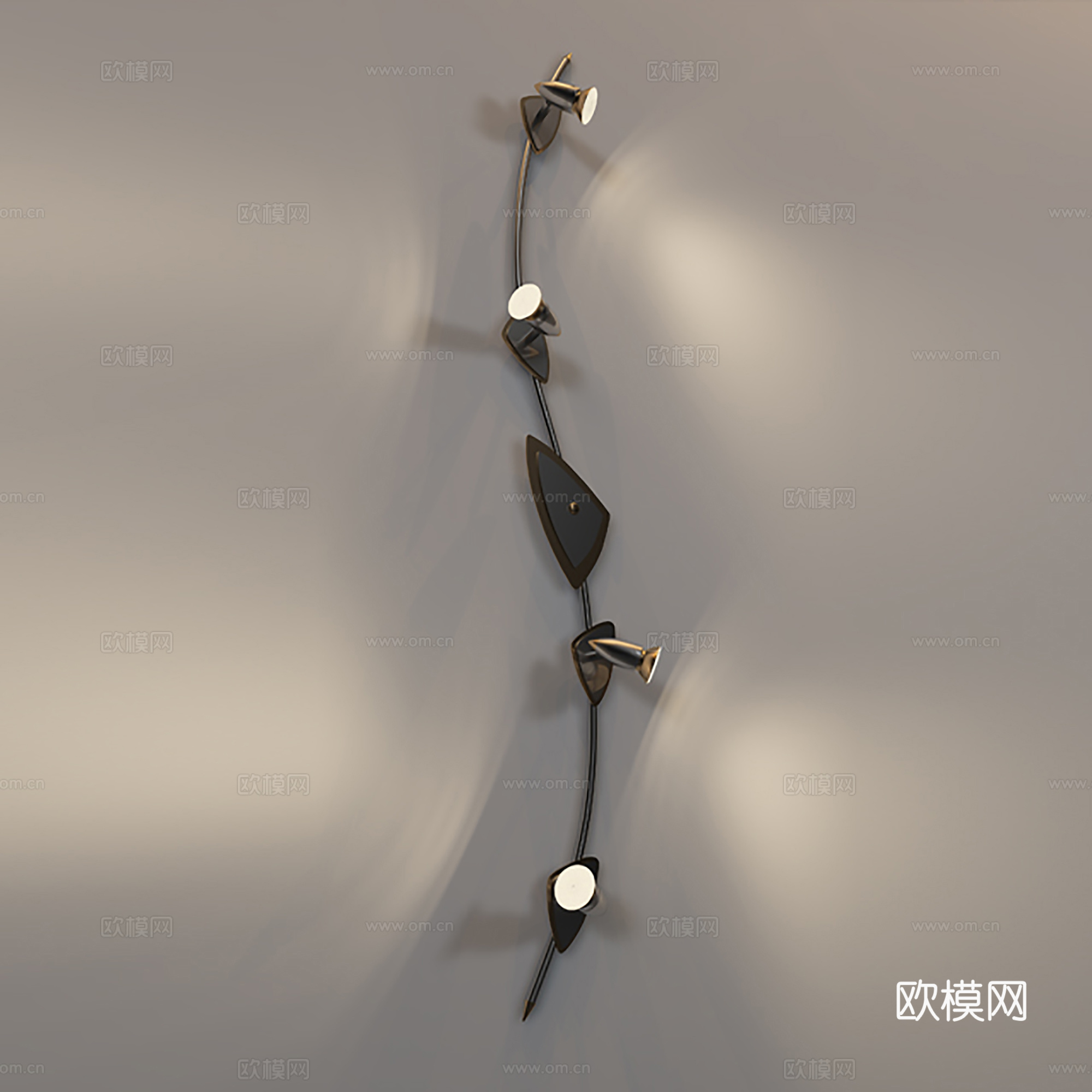 现代壁灯 金属壁灯 线形壁灯3d模型