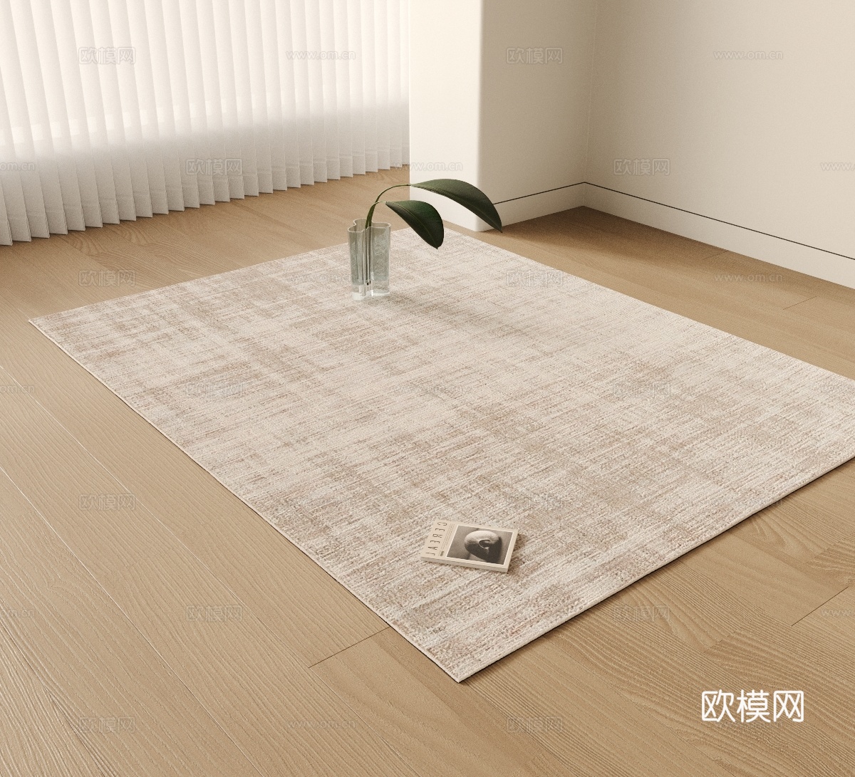 现代地毯 条纹地毯 抽象地毯 方形地毯 客厅地毯 毛绒地毯3d模型