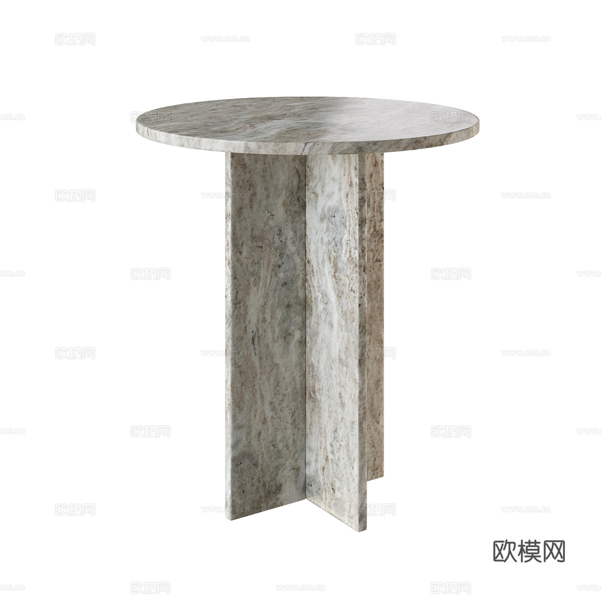 现代轻奢圆茶几 圆边几组合3d模型