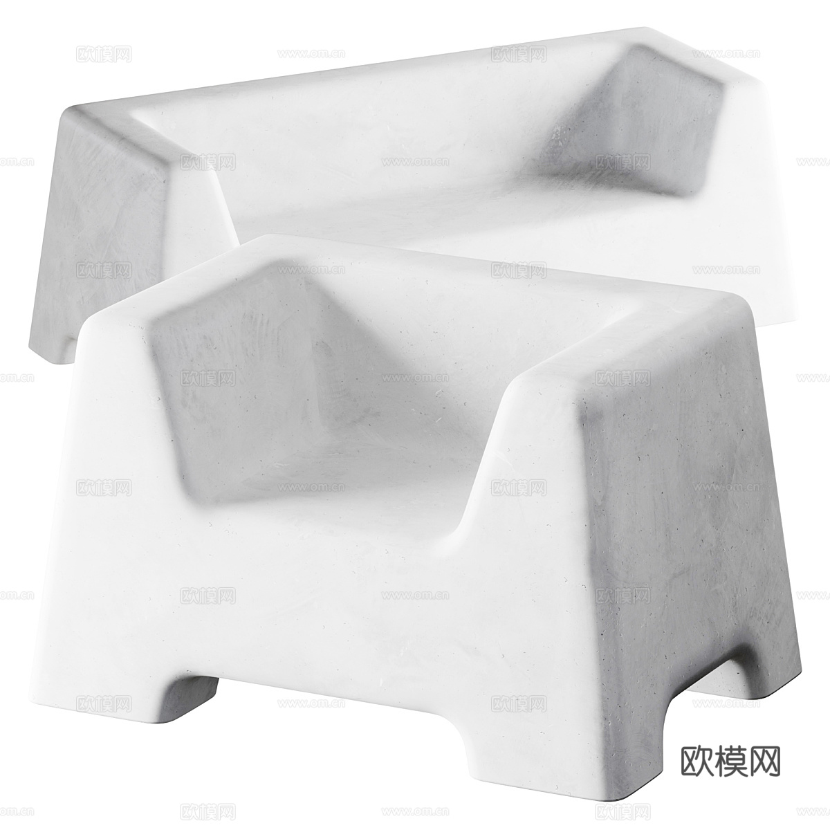 现代侘寂 SIT STREET 沙发椅 扶手椅3d模型