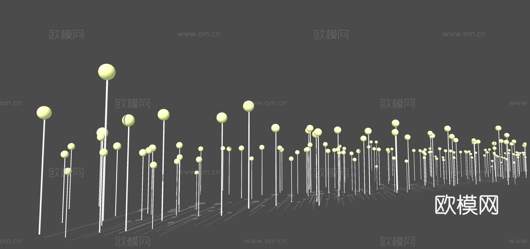 现代路灯su模型下载