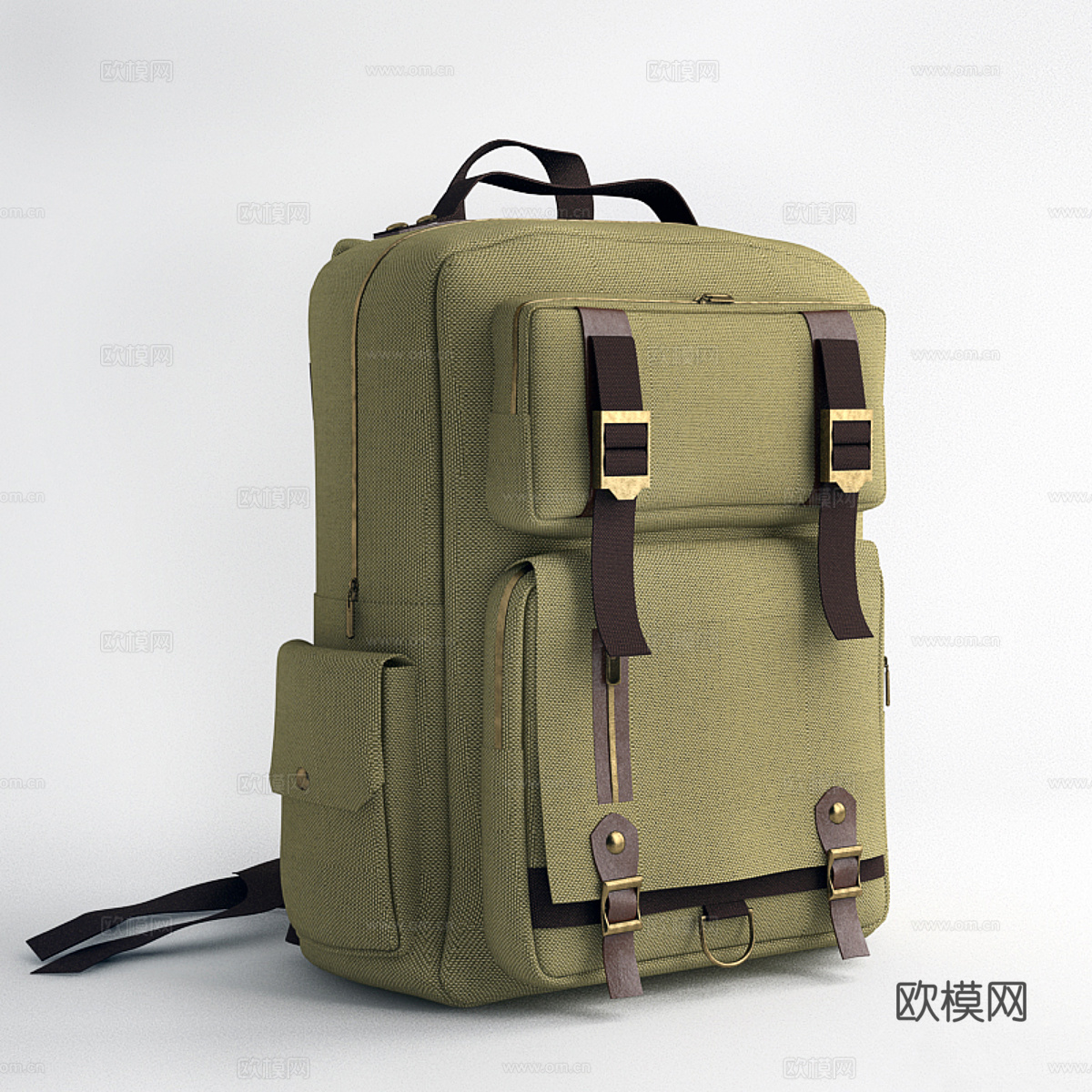 现代背包 双肩包3d模型
