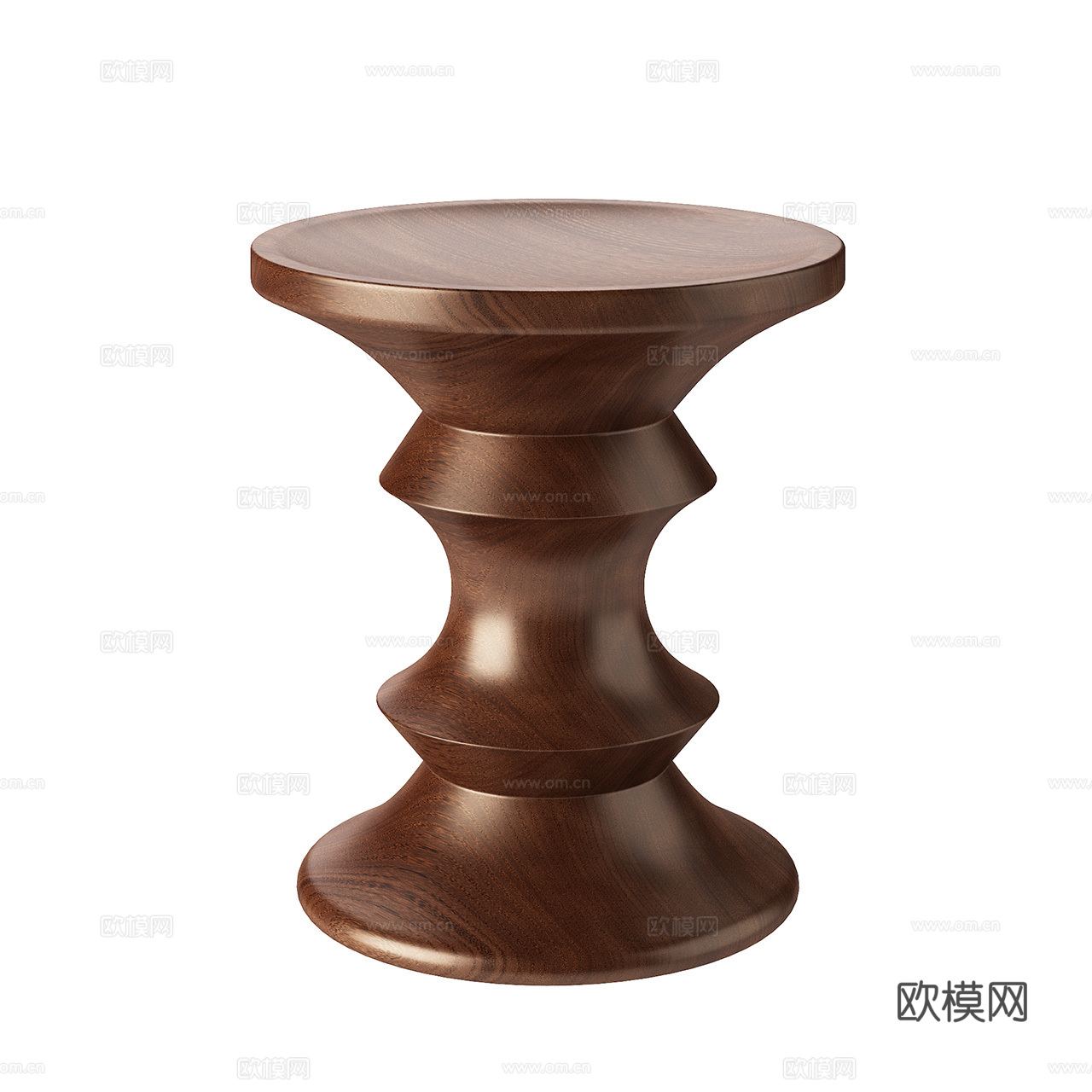 Vitra Eames 伊姆斯凳 胡桃木凳 凳子 小凳子3d模型