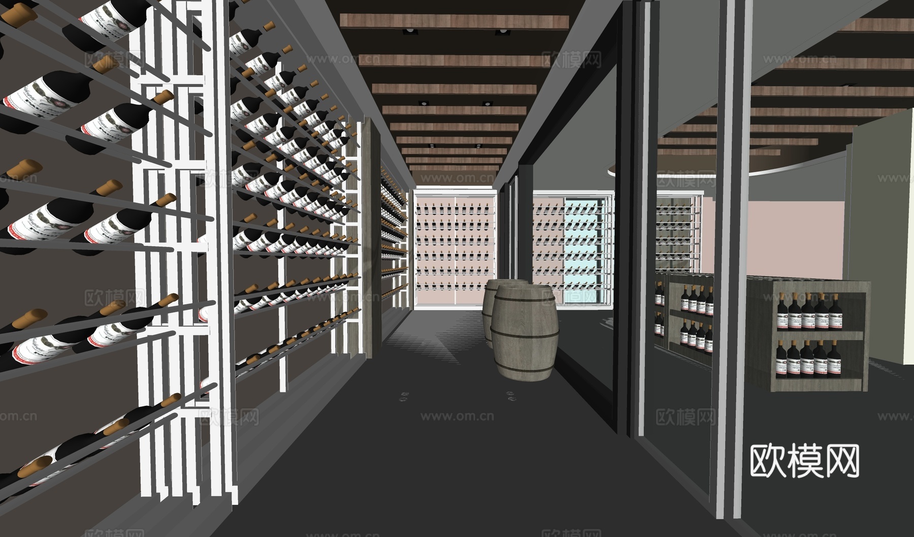 现代红酒专卖店su模型下载