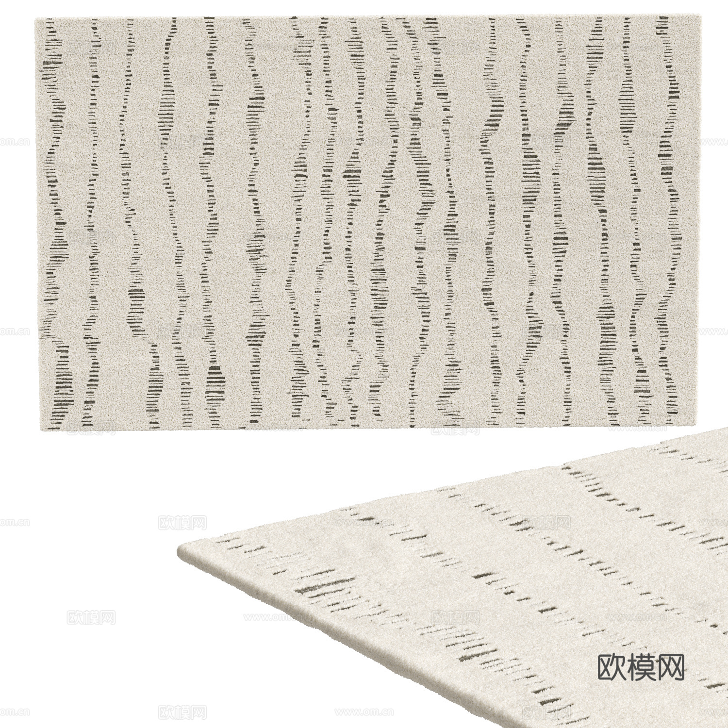现代地毯 条纹地毯 抽象地毯 方形地毯 客厅地毯 卧室地毯su模型