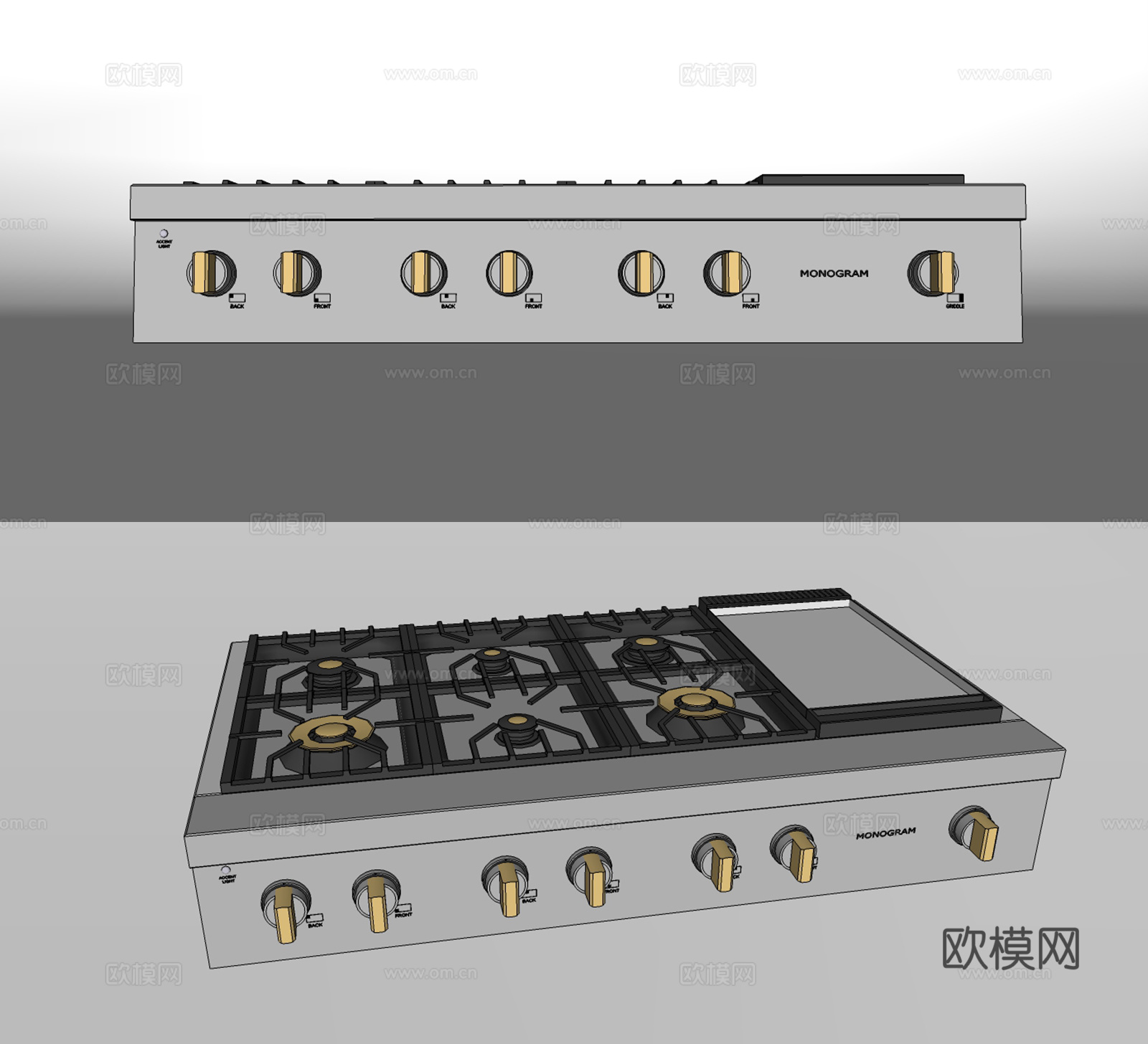 现代燃气灶su模型下载