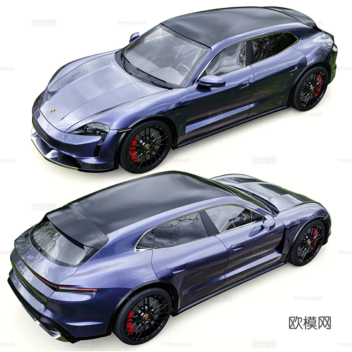 保时捷 Taycan Turbo 轿跑3d模型