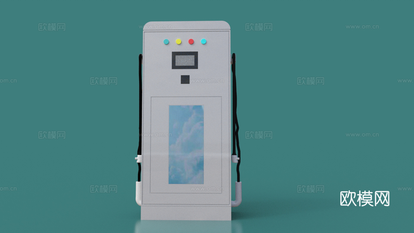 现代新能源充电桩su模型下载