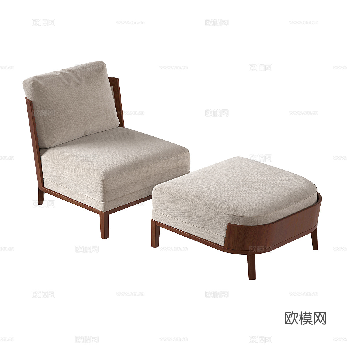 北欧简约单人沙发 单人沙发 简约沙发 休闲沙发3d模型