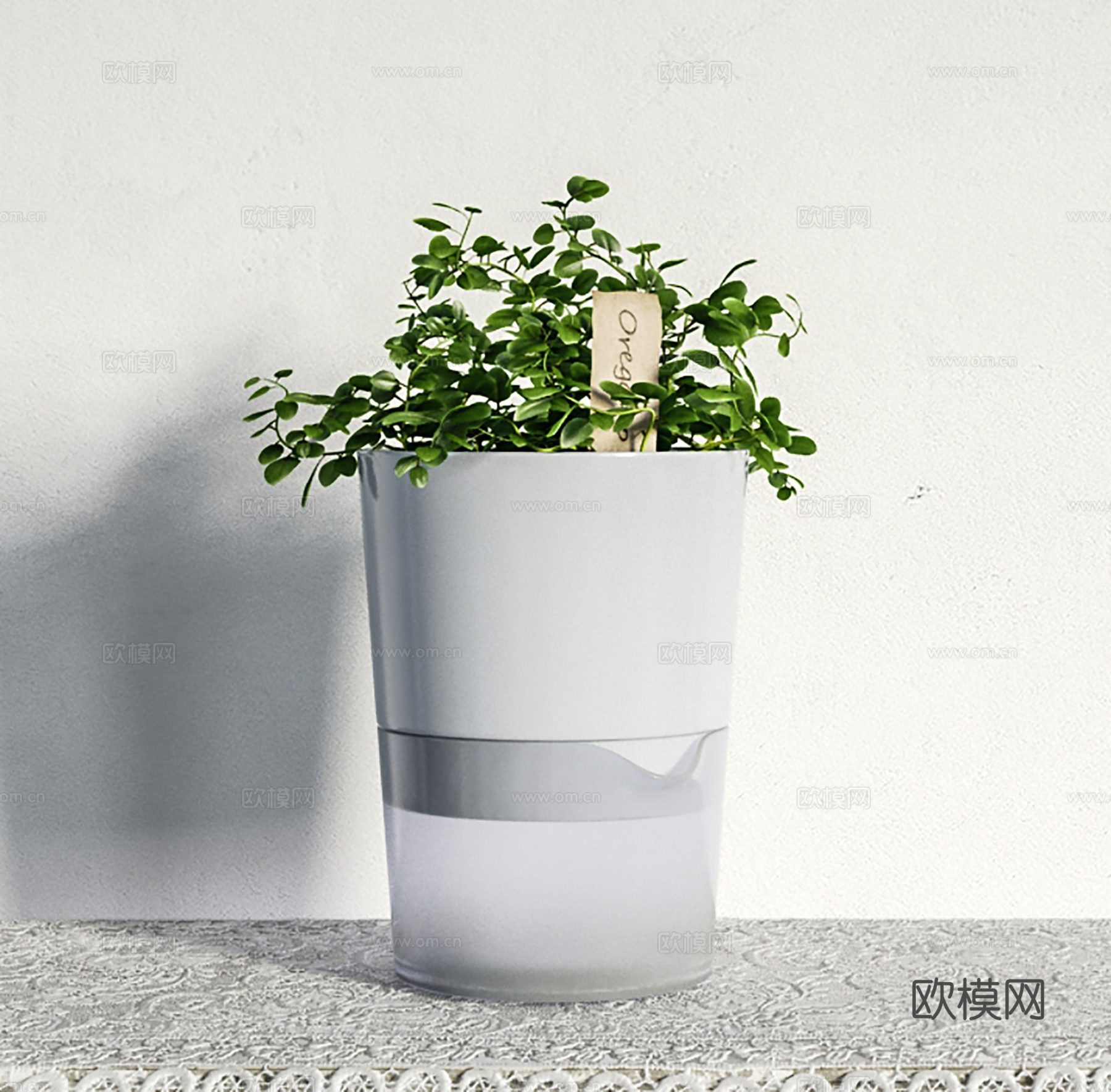 现代盆景  绿植盆栽3d模型