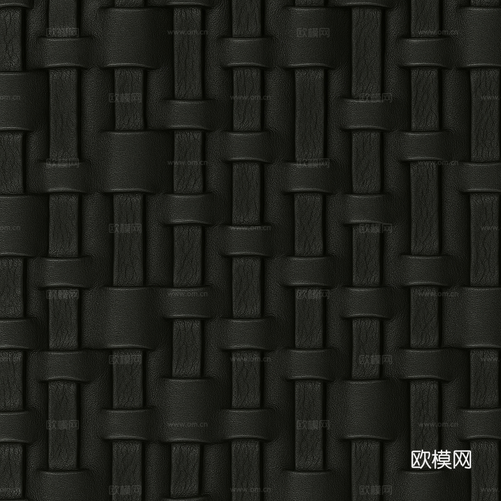 深色编织皮皮革