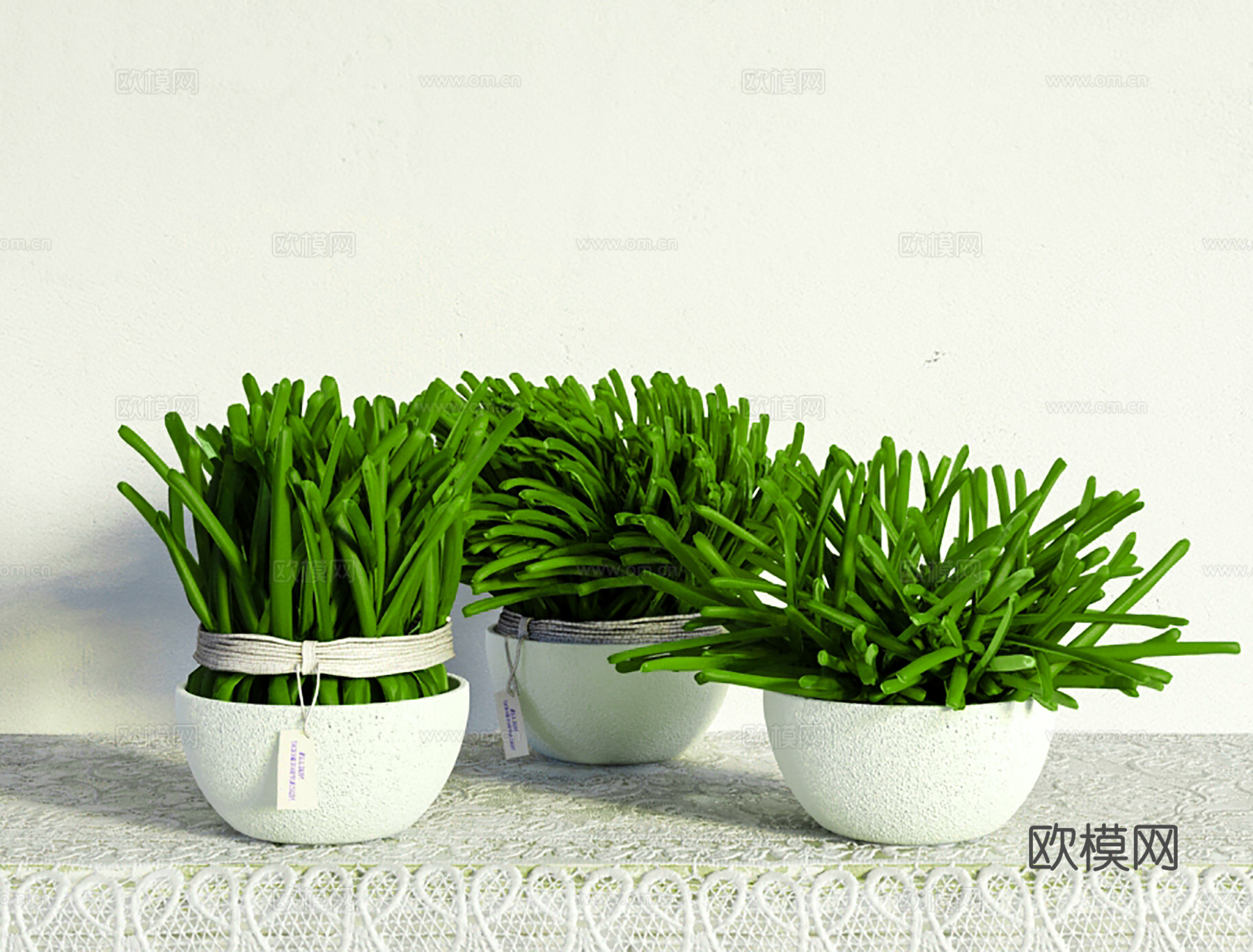 现代盆景  绿植盆栽 盆栽组合3d模型