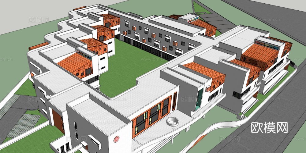 现代幼儿园su模型下载下载（渲染图4）