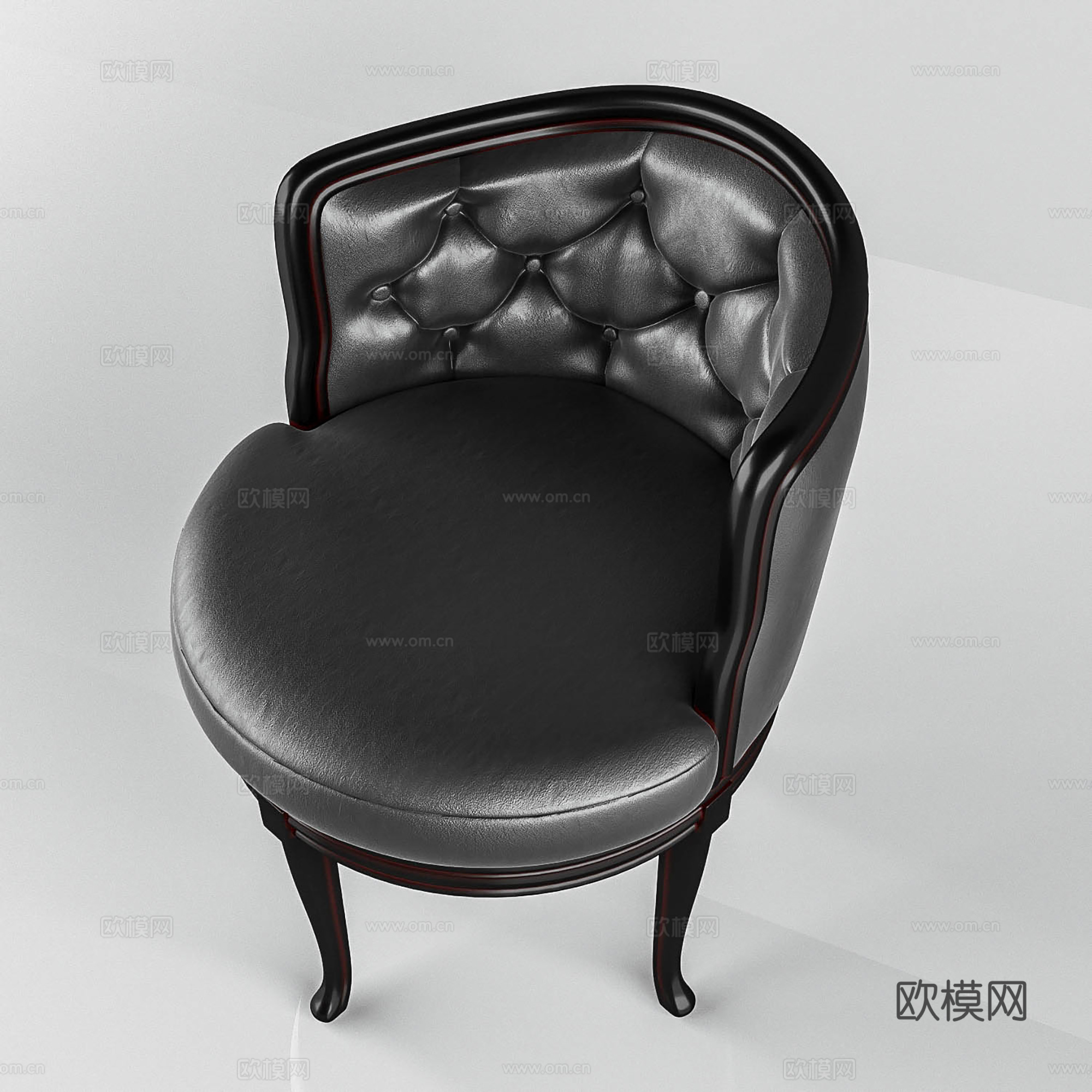 北欧休闲椅 皮椅 书椅 餐椅 单椅3d模型