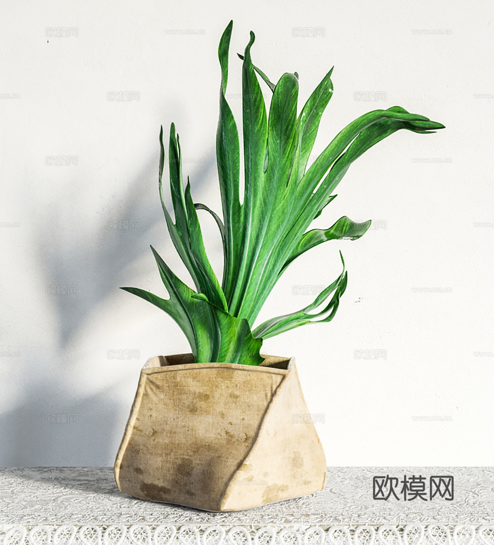 现代盆景  绿植盆栽3d模型
