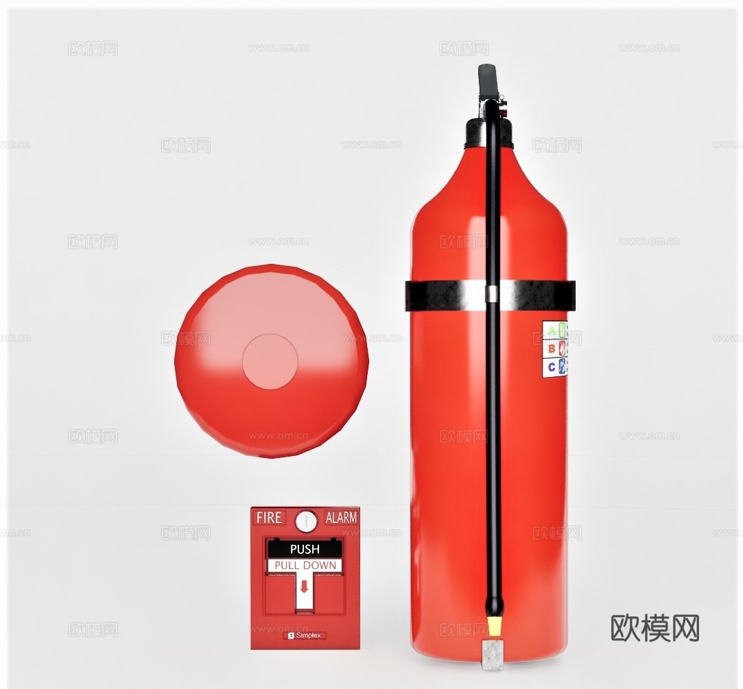 现代灭火器su模型下载
