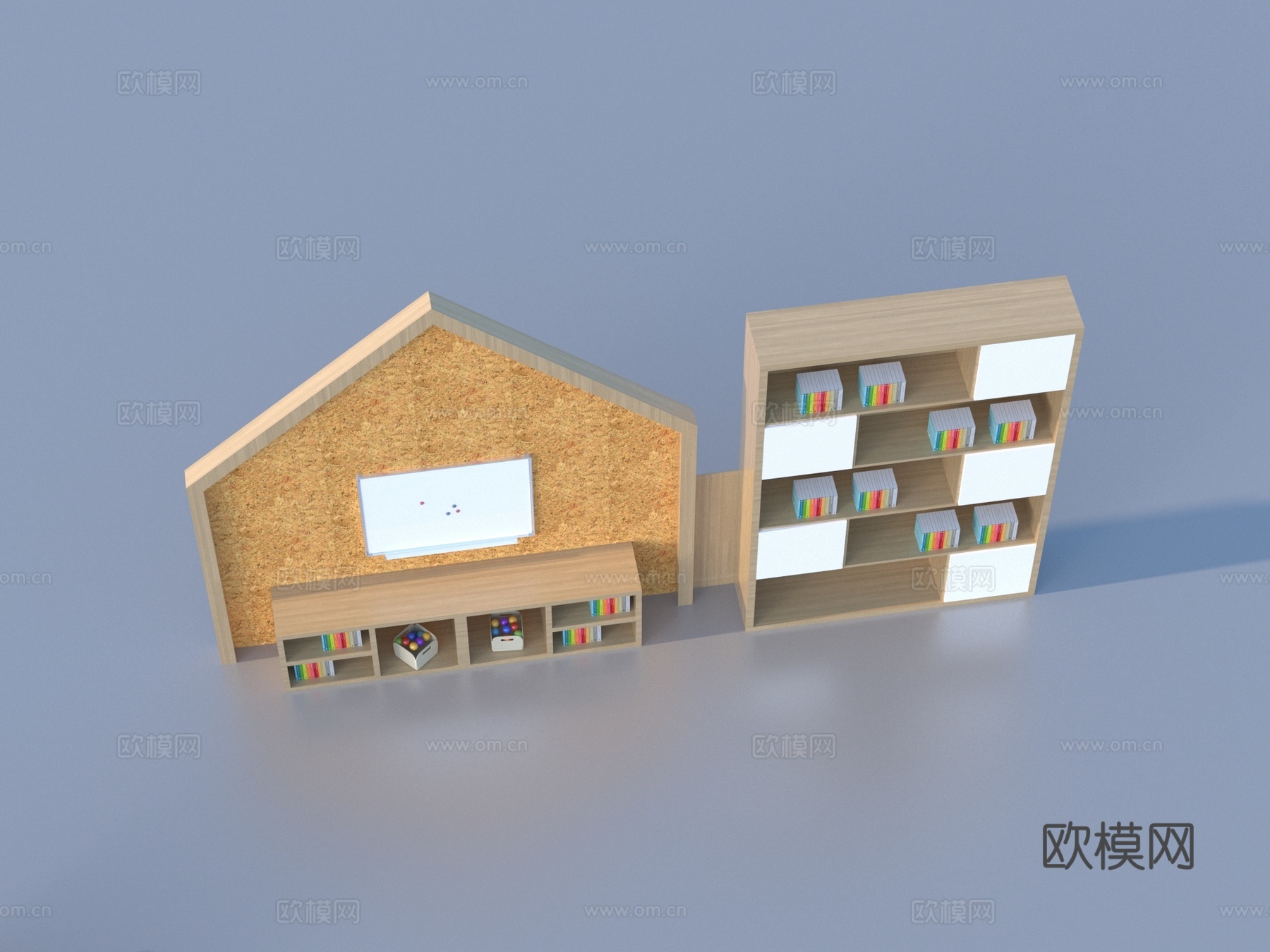 书柜 儿童书柜3d模型