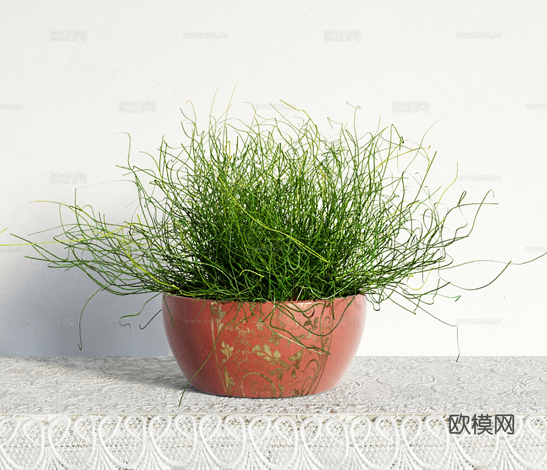 现代盆景  绿植盆栽  室内造景绿植3d模型