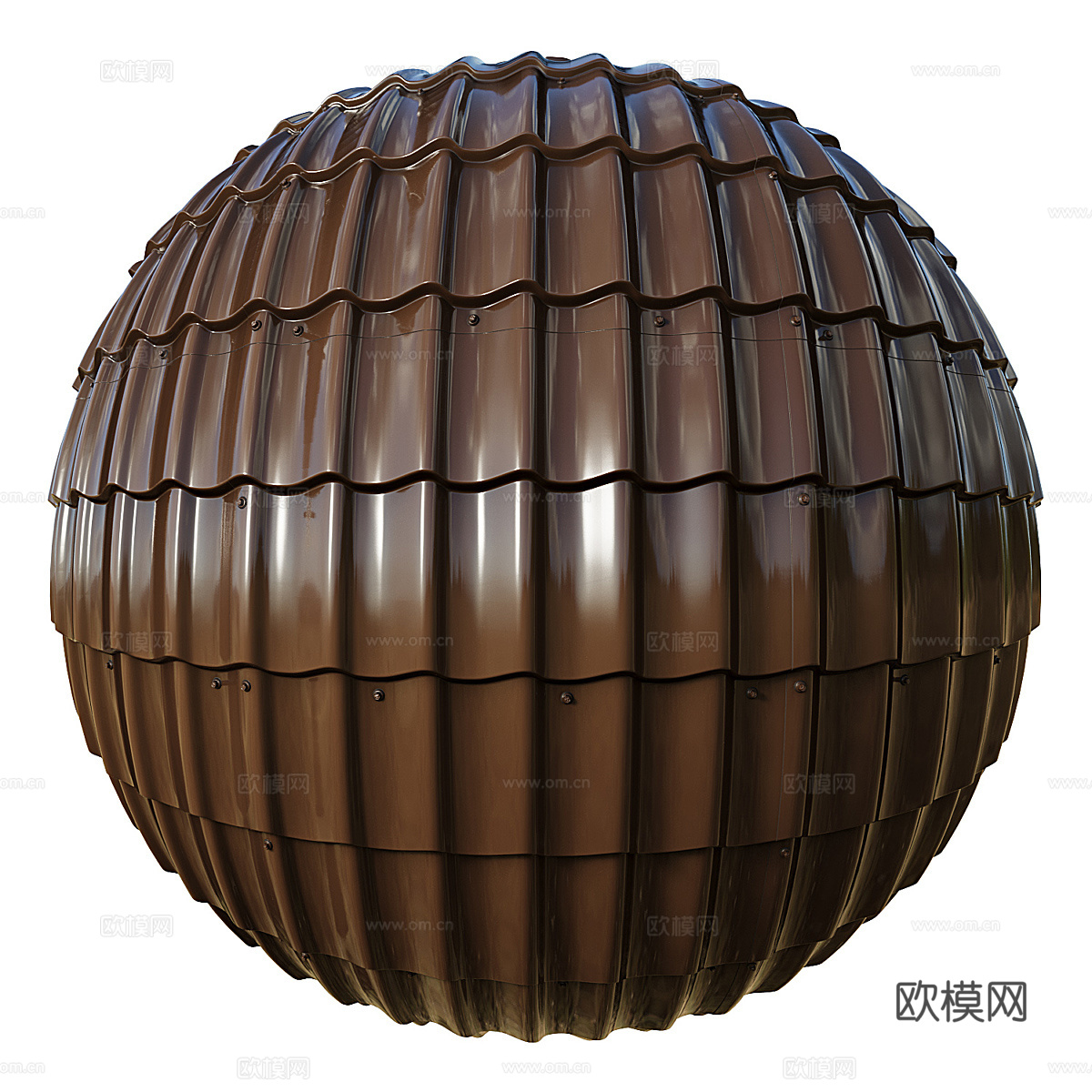 现代金属瓦 彩钢瓦材料3d模型