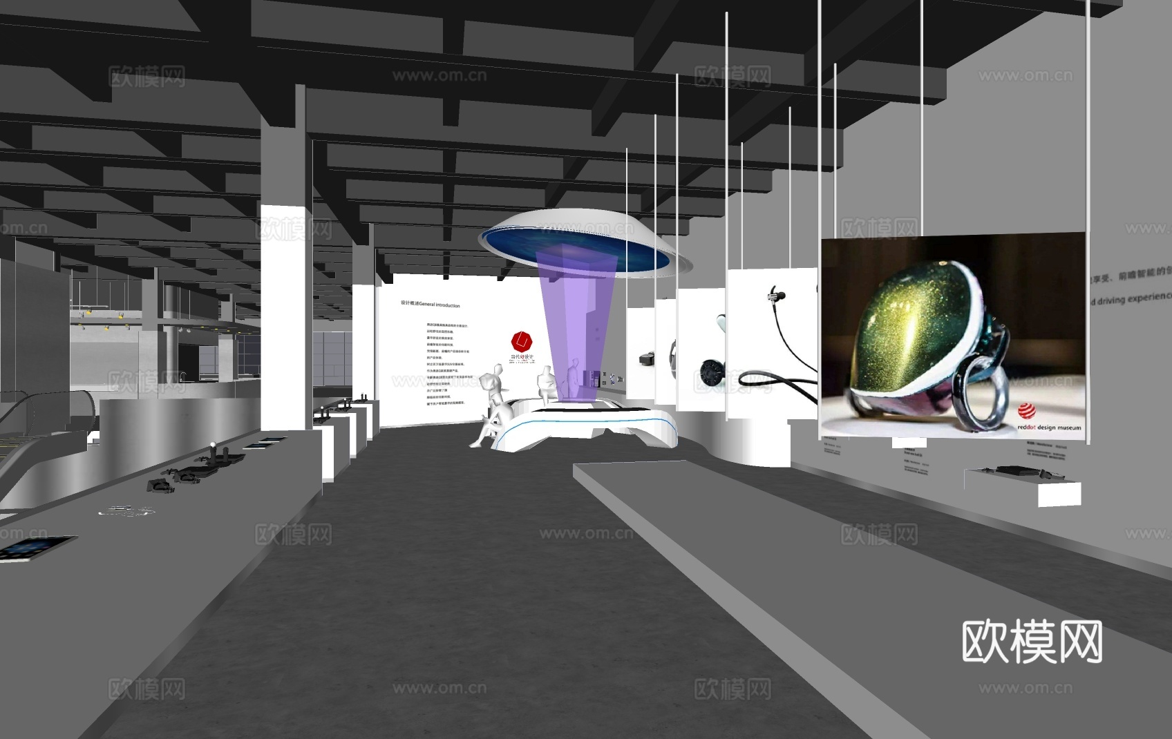 现代科技展览馆su模型下载