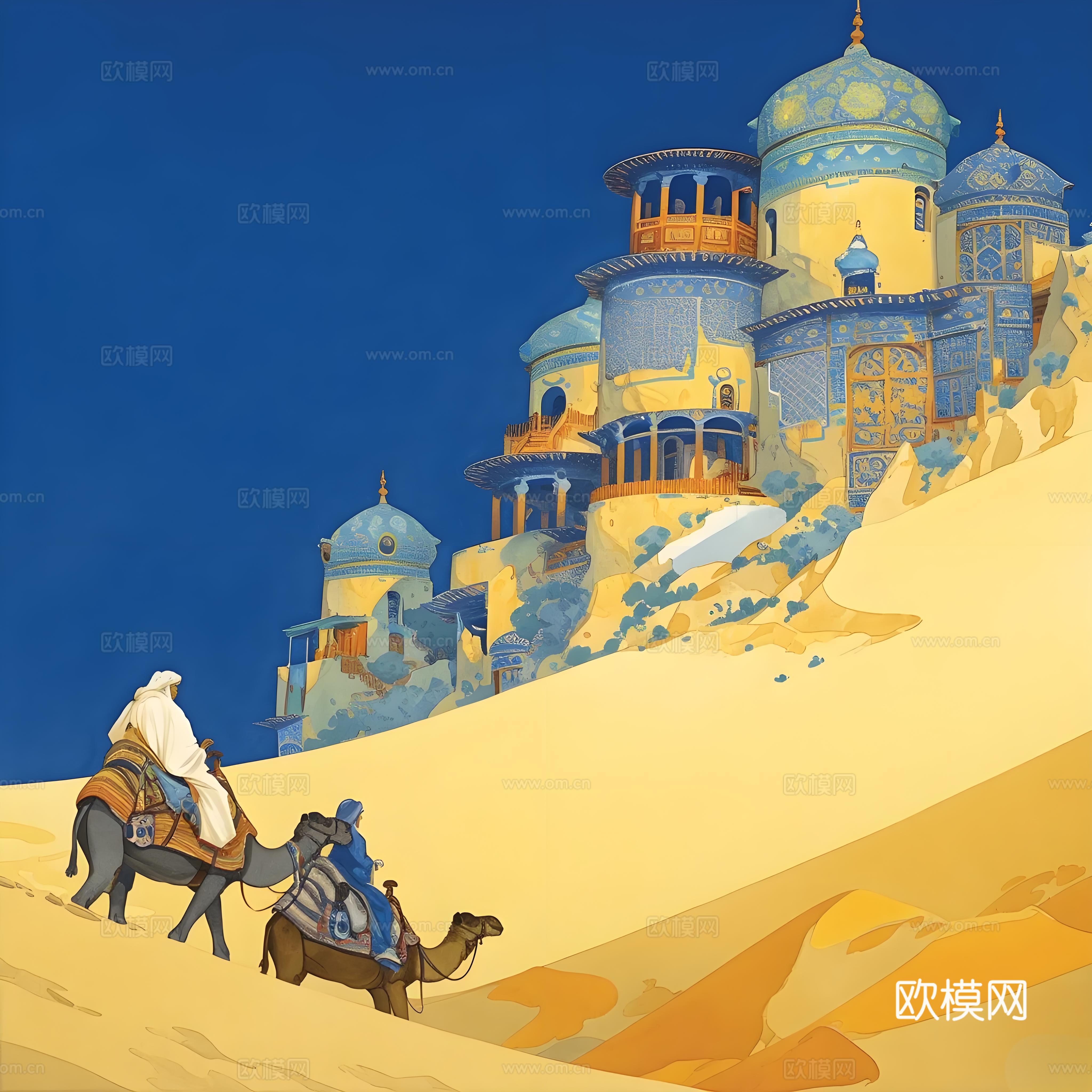 丝绸之路艺术时尚现代挂画