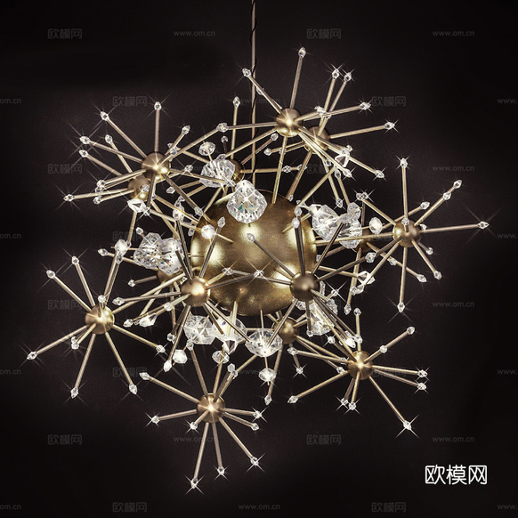 現(xiàn)代吊燈 創(chuàng)意吊燈 水晶吊燈3d模型下載